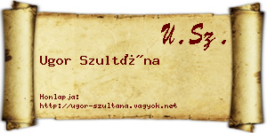 Ugor Szultána névjegykártya
